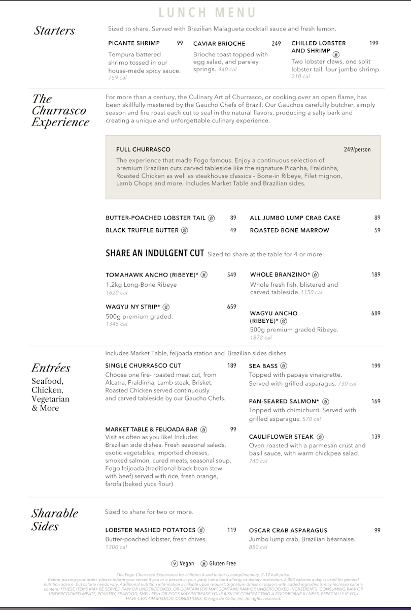 Menu Fogo De Chão Brazilian Steak House-2