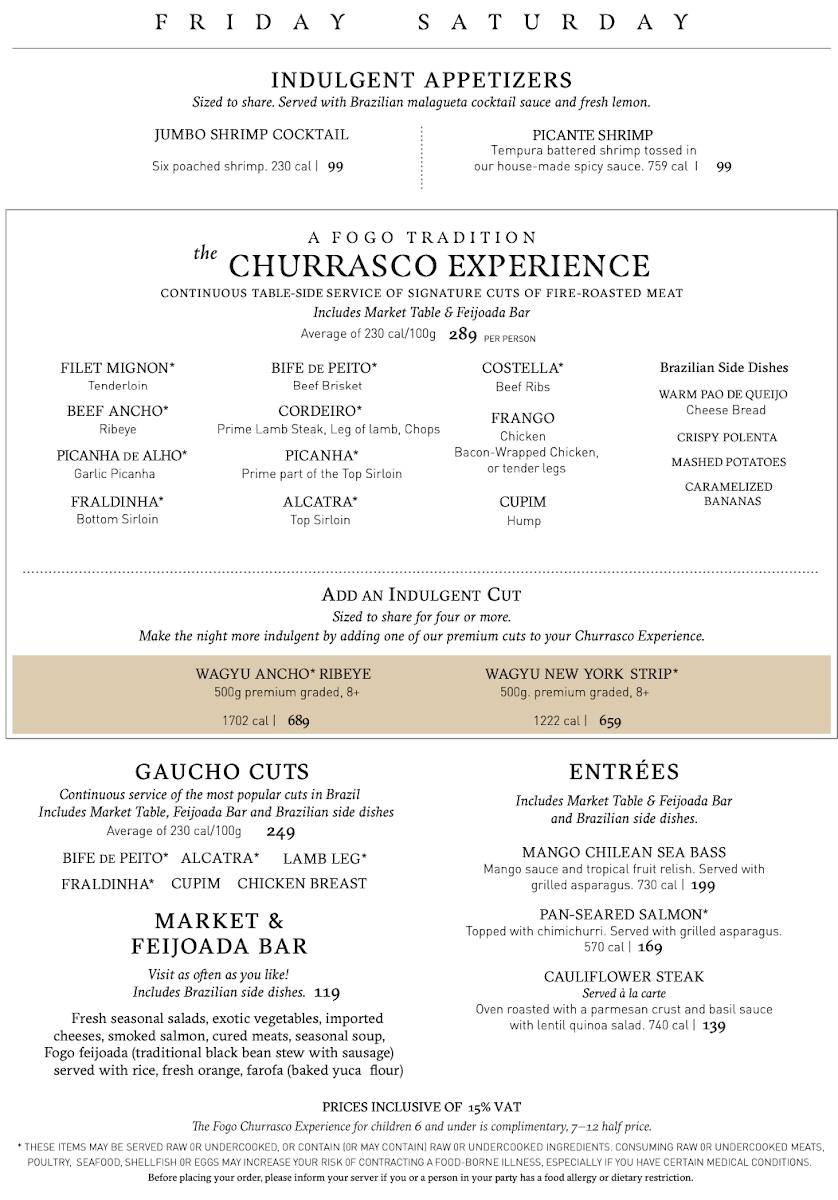 Menu Fogo De Chão Brazilian Steak House-4