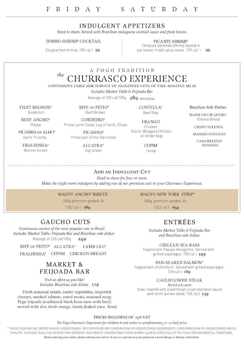 Menu Fogo De Chão Brazilian Steak House-5