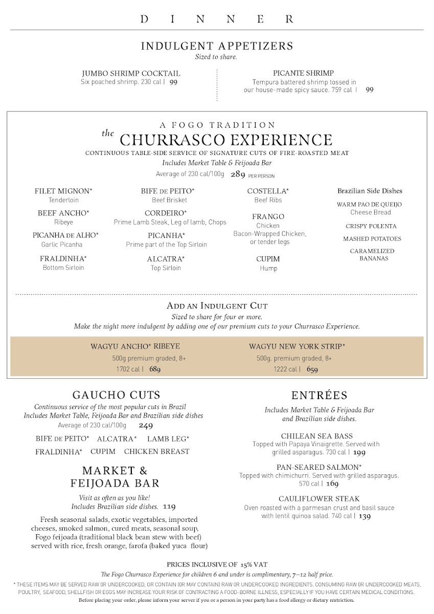 Menu Fogo De Chão Brazilian Steak House-7